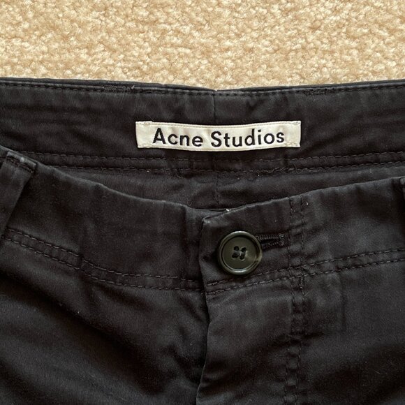 Acne Studios Ayan Satin Chino Pants – Black – Men's Size 26" - Picture 5 of 10